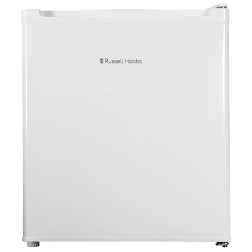 Russell Hobbs Table Top Larder Mini Fridge 40L Capacity Quiet Running 39DB Reversible Door 0 to 8 Degrees Manual Temperature Control White RHTTLF2E1W