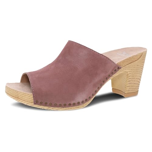 Dansko Tandi Peep Toe Sandal for Women - Soft Leather Treated with Scotchgard for Stain Resistance - Cushioned, Contoured Footbed for All-Day Comfort