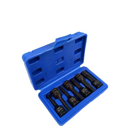 PGLVLZFGFN Juego de 7 Uds. De enchufes 3/8, adaptador de broca de impacto, tipo H/T/M for coche, reparación de garaje, herramientas manuales, taladros eléctricos, llave de vaso Toma de corriente(Hbox)