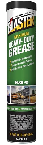 B'laster Maximum Heavy-Duty Grease with High Temperature and Superior Material Protection, NLGI #2, 14 Ounces, Pack of 10