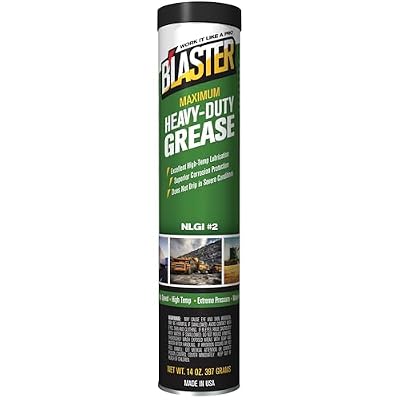 B'laster Maximum Heavy-Duty Grease with High Temperature and Superior Material Protection, NLGI #2, 14 Ounces, Pack of 10