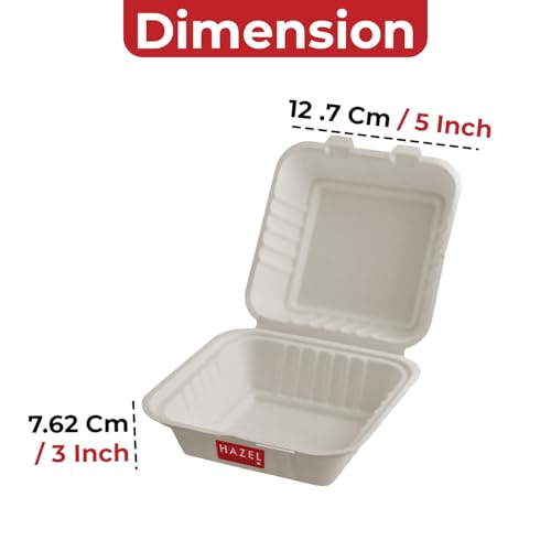 Image of HAZEL Bento Cake Box | 100% Biodegradable Box for Mini Cakes, Lunch Cakes & Home Bakers | Pack of 10