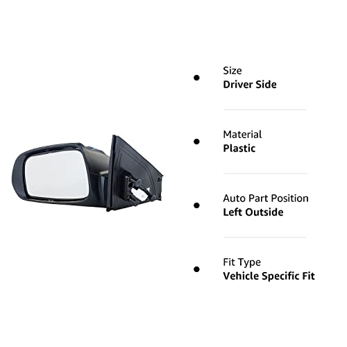 Driver Side Mirror Compatible With 2005-2010 Scion Tc Unpainted Non-Heated Non-Folding Power Operated Left Outside Rear View Replacement Door Mirror With Turn Signal Lamp - Sc1320102 #TOP6