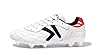KELME Soccer Cleats Men's FG - Pro Calfskin Leather Soccer Shoes - Outdoor/Indoor Football Boots Unisex Adult Sizes (White, 9)