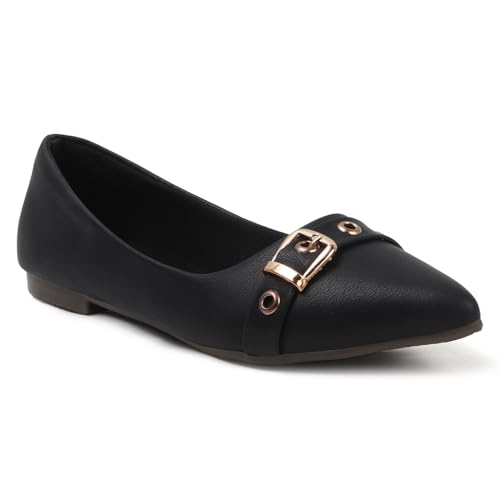 Image of Sukun FBC 99 Women's Bellies Flats Lightweight, Comfortable Slip-On Pointed Toe Shoes for Office, Casual | Stylish, Durable & Comfy
