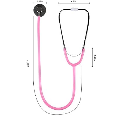 MorTime Dual Head Stethoscope, Real Working Stethoscope for Kids Cosplay, Educational Equipment, Pink (1 pc)