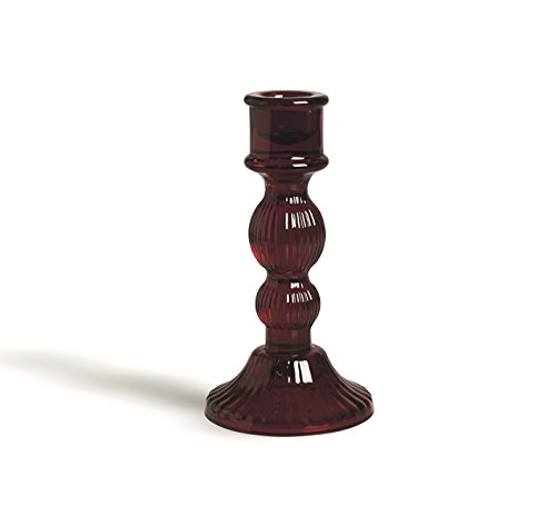 Excelsa - Candelabro de Cristal, Color Rojo, 8 x 8 x 15 cm