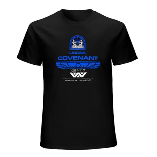 GIALESS Alien Covenant Crew Member T Shirt Sulaco M41A Pulse Rifle Movie Weyland Yutani Black M