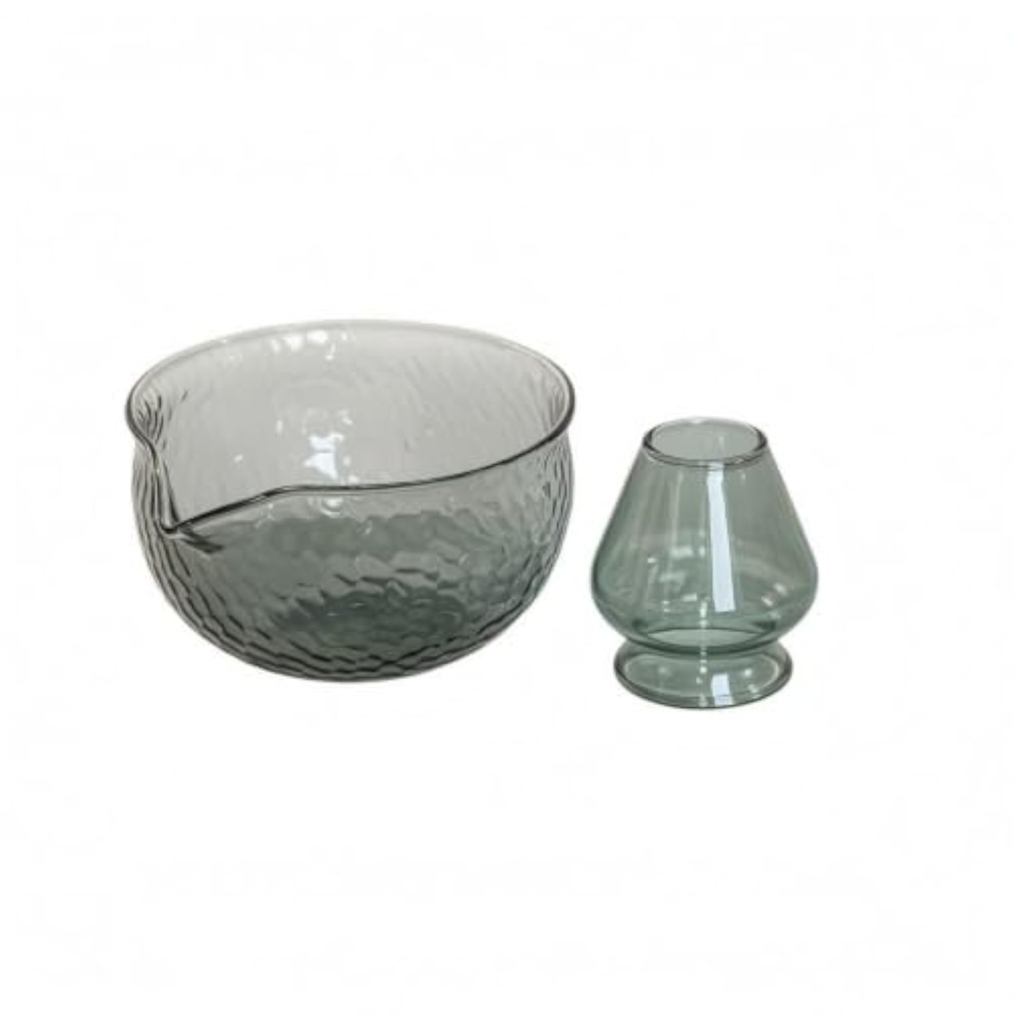 Versatile Glass Matcha Bowl with Spout, Easy to Clean