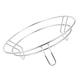 jojofuny Edelstahl Topfrost mit Füßen Hitzebeständiges Verschleißarmes Koch Abkühlgitter für Woks und Küchenutensilien Stabiler zum Schutz von Arbeitsflächen