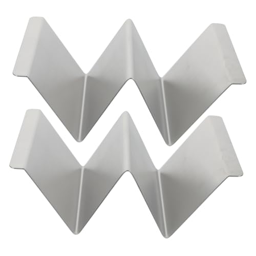 COLLBATH 2pcs Tortilla Stand Mexican Taco Stand Taco Shell Holders Taco Rack Tacos De Taco Holder Taco Molds Stand Taco Stand up Holder Taco Tray Serving Platter Silver Stainless Steel
