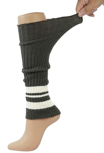 Image of BomKinta Leg Warmers for Women - Soft Fashion Knit Calf Accessories Gifts - Cute 80s Ruffle Leg Sleeves for Party Yoga
