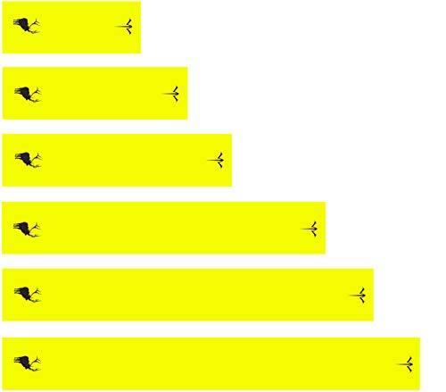 White Water Archery Solid Yellow Fluorescent Neon Elk Silhouette Arrow Wraps Choose Length Width (6, 1)