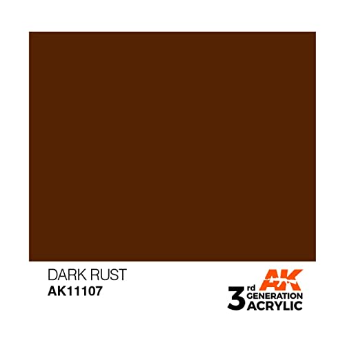 AK Interactive 3rd Gen Acrylic Dark Rust 17ml peinture rouille modélisme