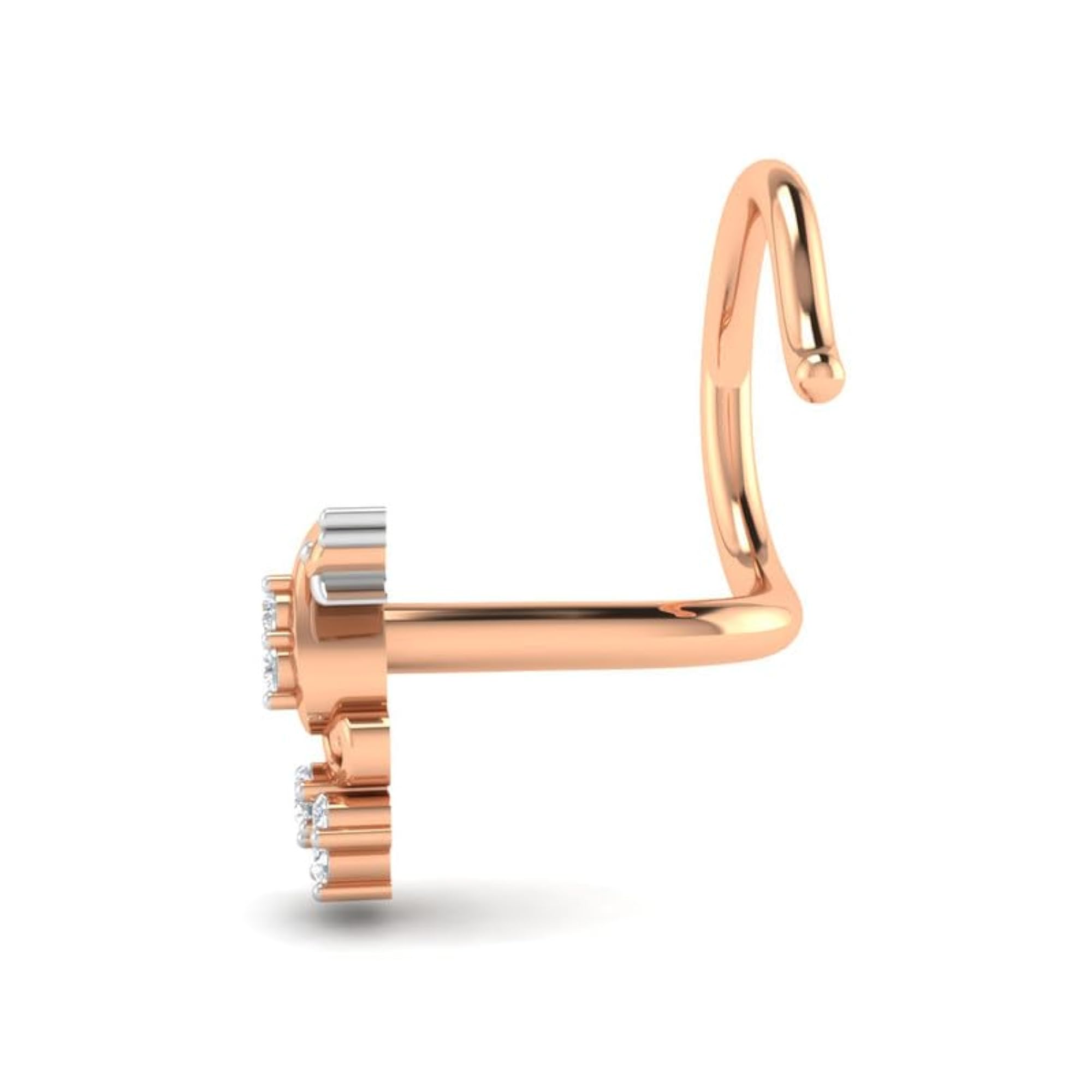Women's 9K BIS Hallmarked Rose Gold Stud Nosering