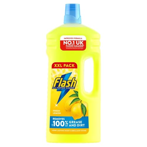 Flash Multipurpose Floor Liquid Cleaner Crisp Lemon 2L, Up To 100% Dirt And Grease Removal
