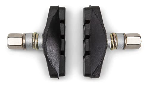 Schwinn Bike Brake Pads with Threaded Post, Designed for Linear Pull Brakes, Heavy-Duty Braking Material, Curved Design for Rim Contact, Brake Pads Replacement for Most Bikes