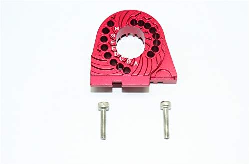 GPM For Traxxas TRX-4 Trail Defender Crawler/TRX-6 MERC-Benz G63 Aluminum Double Sided Motor Mount Plate with Heat Sink Fins - 1Pc Set Red