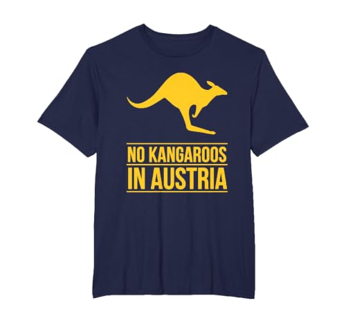 No Kangaroos in Austria T-Shirt T-Shirt, Men's Big and Tall, Navy Blue, 3X Tall