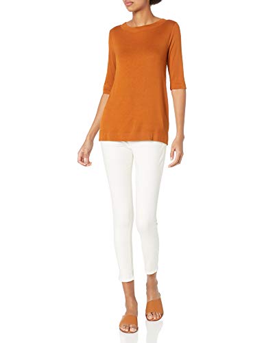 Daily Ritual Women's Fluid Knit Boat Neck Shirt #TOP22