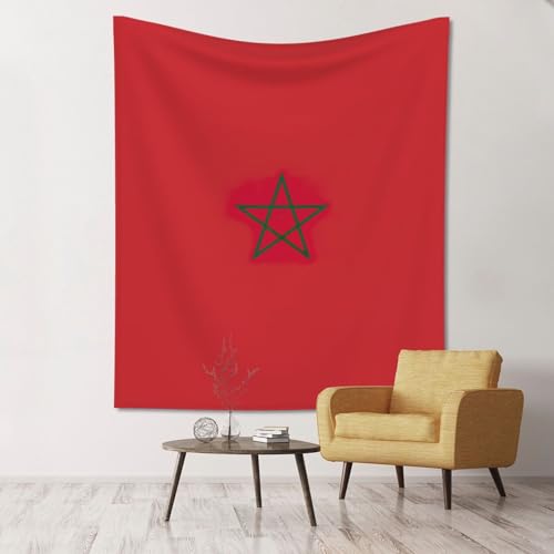 Tapisserie murale Maroc drapeau grand tissu décoration chambre coucher ultra doux léger
