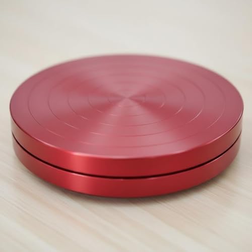 Disco giratorio de patinaje sobre hielo para estudio y gimnasio en aluminio CNC rojo 4