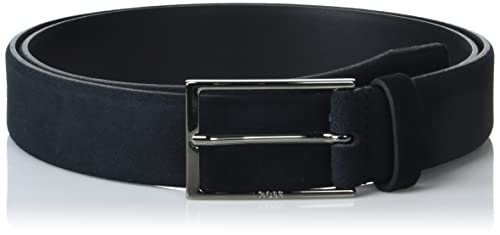 BOSS Herren weichem Wildleder Gürtel, Kapitän Marineblau, Einheitsgröße