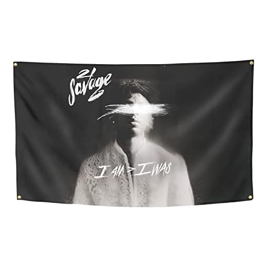Poster Music 21 Savage Rapper Songwriter Art Tapestry Decor Wall Decorative Tapestries 3x5 Feet College Dorm Room Man Cave Wall Outdoor Flag