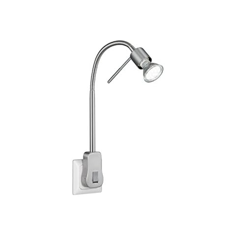 Trio Leuchten 899670107 Laon A+, LED Steckerspot, Metall, 5 watts, GU10, Nickel matt Cover