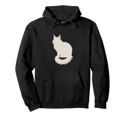 ���C���N�[���̂ӂ�ӂ�V���G�b�g Maine Coon Fluffy Silhouette �p�[�J�[