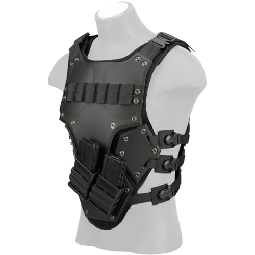 GoldenBall Lightweight Tactical TF3 High Speed Mag Strap Airsoft Paintball Body Armor (Mag Not Included) (Black)