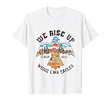 Bible Verse We Rise Up Wings Like Eagles Isaiah 40:31 T-Shirt