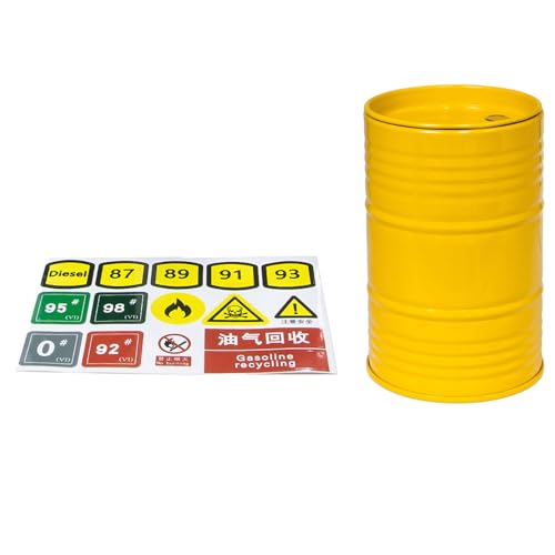 Aluminum Alloy 3.74\" Mini Oil Drum Barrel Fuel Tank Container Storage Box Fit for 1/10 1/8 RC Car