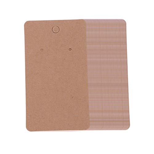 Didiseaon Pendientes de 100 Piezas Tarjetas de Exposición Kraft Soporte de Arete Collar de Cuello Soportes Acesorio de Joyas para Aretes Collar Cover