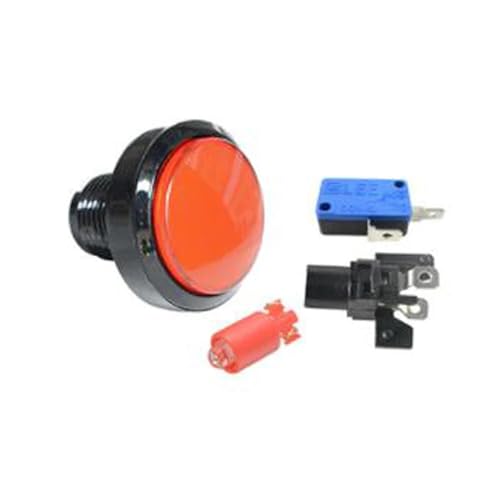 Interrupteur bouton d arcade LED rouge 45mm pour borne de jeu retro - 2