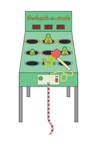 Gwhack-A-Mole, Guacamole, Whack A Mole Funny Lined Notebook, Notepad, Journal, Joke Notebook, Smashed Avocado, Gifts for colleagues, Writing Pad: A 100 Page Lined Notebook
