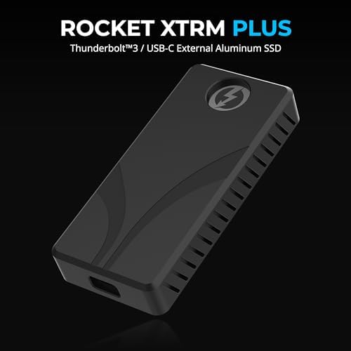 SABRENT Rocket XTRM Plus 4TB Thunderbolt 3 Portable SSD - High-Speed External Storage, Rugged Aluminum, USB-C Compatible, 2700MB/s, Bus-Powered, Plug & Play (SB-XTMP-4TB)