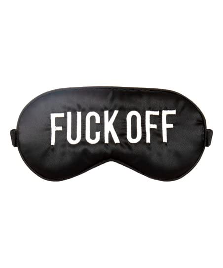 CC ENTERPRISES Most Creative Eye Masks Sleeping Mask for Travelling (Black) (Fuck Off Design)
