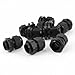 Tool parts 9 Pcs Black Plastic Waterproof Connectors Cable Glands M20 x 1.5
