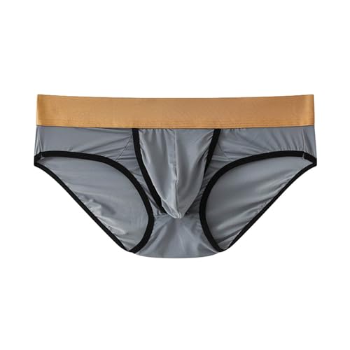 YOSUWOAI Tanga de cuerda para hombre de seda de hielo Jockstrap ropa interior transpirable hielo calzoncillos de seda protuberancia separada tanga cintura baja bola separación escroto apoyo bragas, O