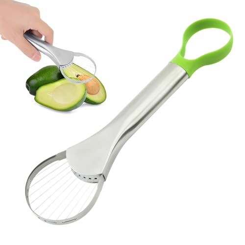 LATRAT Coupe-avocat en acier inoxydable - Facile à nettoyer - En acier inoxydable - Coupe-avocat et dénoyauteur