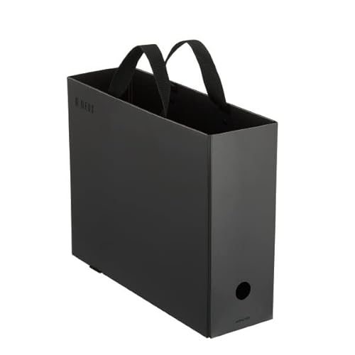 コクヨ すっきり収納できるキャリーボックス NEOS A4サイズ ブラック A4P-NELFM-D 【まとめ買い3個セット】