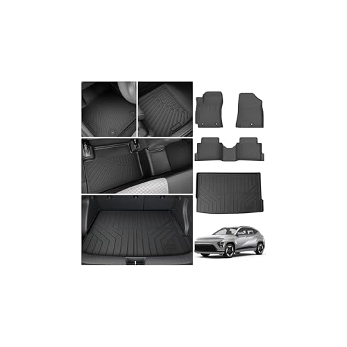 Cartist Floor Mats for Hyundai Kona 2024 2025 2026 (No Electric Model) Limited | N Line | SE | SEL All Weather Cargo Liner for Kona Accessories Heavy Duty Car Mats Car Accessories