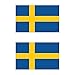 Two Pack Swedish Flag Sticker FA Graphix Decal Adhesive Vinyl sweden scandinavian kingdom