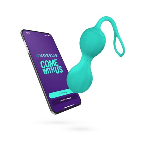 AMORELIE Joy – App-gesteuerte 55g Liebeskugeln Shimmer | Beckenbodentrainer für Frauen