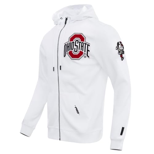 Image of Pro Standard Mens College Classic Chenille Cotton Double Knit Full Zip Hoodie