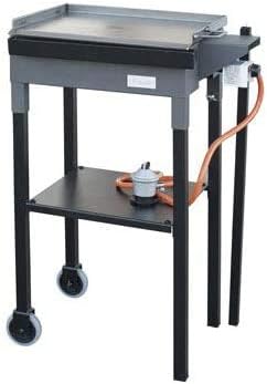 Barbacoa de gas plegable con plancha 5mm y paellero 300mm