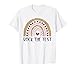 Test Day Rock The Test Teacher Funny Rainbow Testing Day T-Shirt