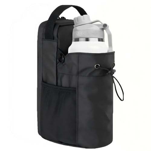 Magnetic Gym Bag Wasserflaschenhülle, Magnetic-Bottle-Bag Magnetische Sporttasche mit Flaschenhalter 1,5L, Wasserflasche Tasche mit Verstellbarer Riemen, Unisex Gürteltasche für Fitness Gym Training