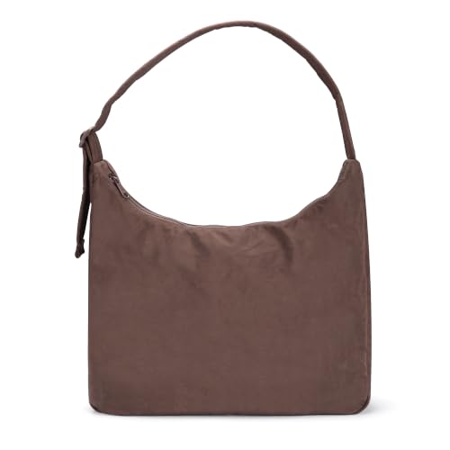 Image of FASTFAIRY Nylon Shoulder Bag - Adjustable Quilted Strap, Structured Slouchy Design with Interior Zip Pocket